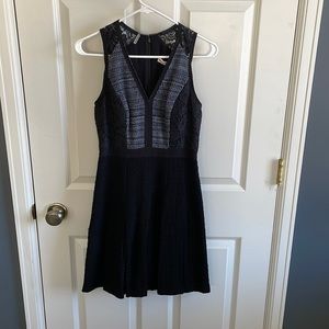 NWT Rebecca Taylor Tweed Lace Pleated Dress size 0